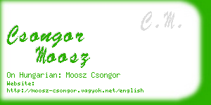 csongor moosz business card